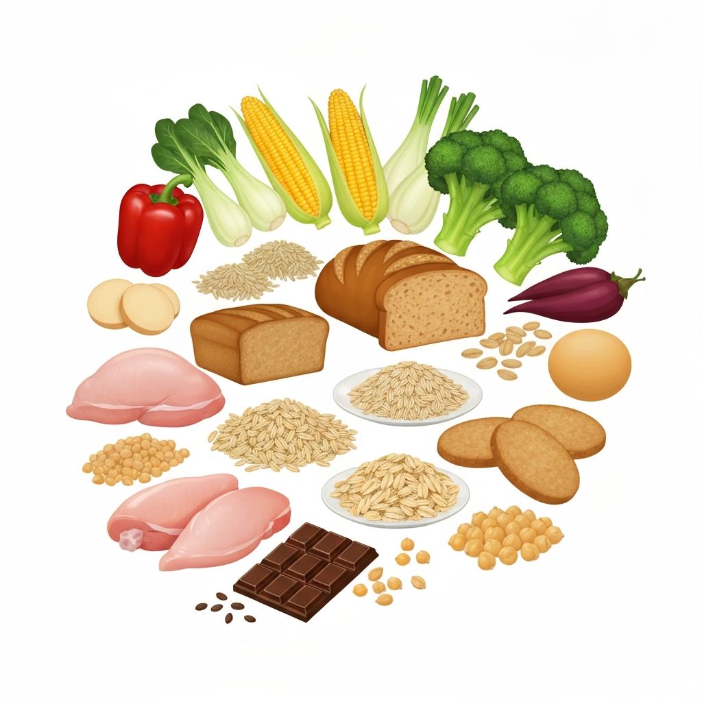 Erilaisia ravitsemukseltaan rikaita ruoka-aineita